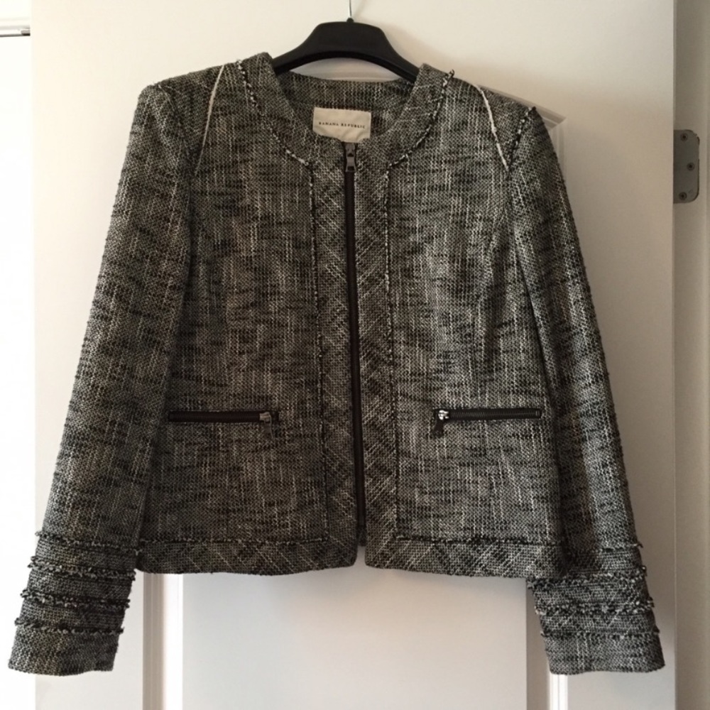 Work, Business, Career, Office Banana Republic Tweed Blazer Italian Fabric